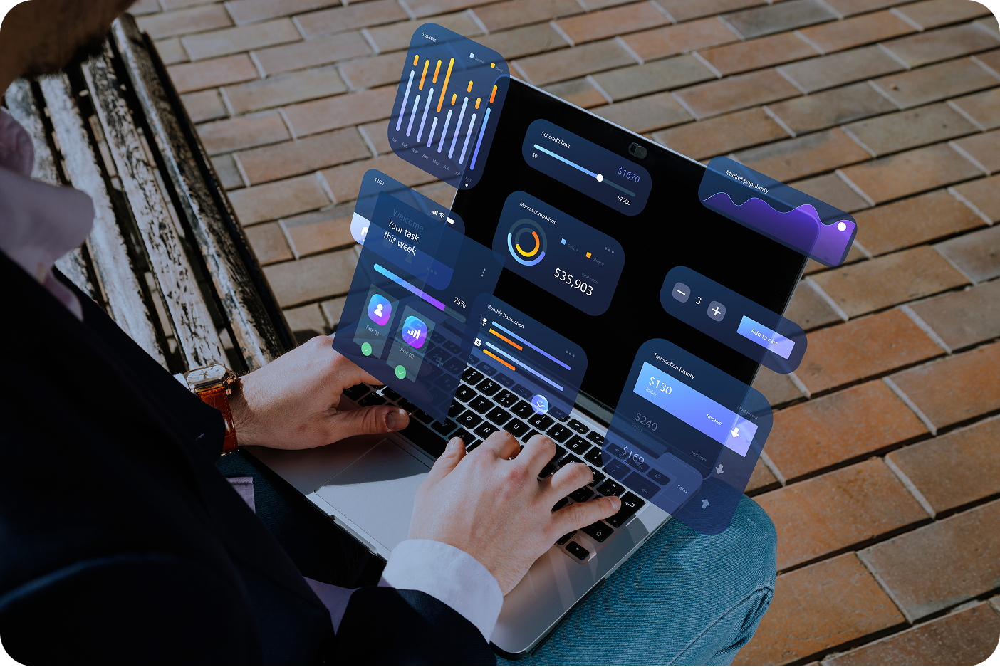 Microsoft Dynamics 365 consultant reviewing ERP dashboard